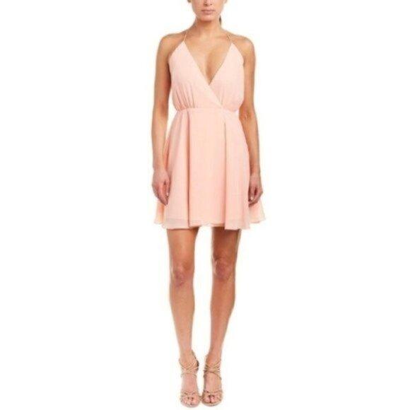 Haute Hippie Dress M NWT Wrap Harmony Magnolia Pink Cocktail Dressy Party Event - Picture 3 of 12